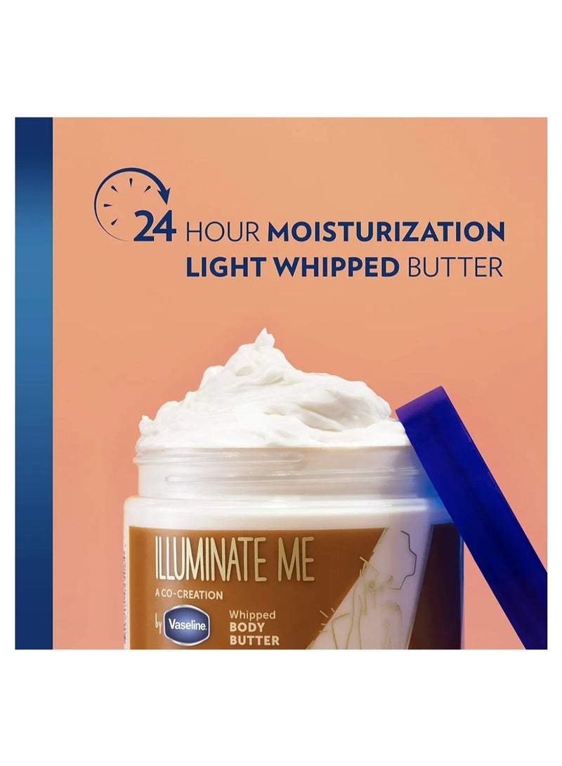 Vaseline Illuminate Me Body Butter Whipped Body Butter Created For Melanin Rich Skin Provides 24 Hour Moisturization For Dry Skin 11 oz - Image 3